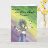 Karneval-Gruß-Karte Karte (Gelbe Blume)