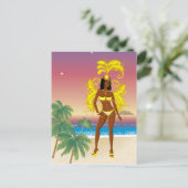 Karneval, Halloween oder Beauty Pageant Postkarte (Stehend Vorderseite)