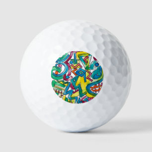 Karneval-Handgemalte abstrakte Kunst Golfball