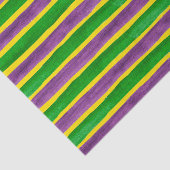 Karneval-handgemalte lila grünes Goldstreifen Seidenpapier (Ausschnitt)