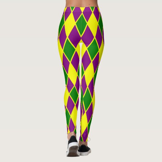 Karneval-Harlekin-Muster-Karneval Leggings (Rückseite)
