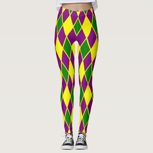 Karneval-Harlekin-Muster-Karneval Leggings (Vorderseite)