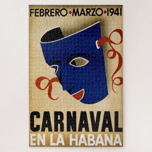 Karneval Havanna Vintage Kuba Reise Werbung Puzzle