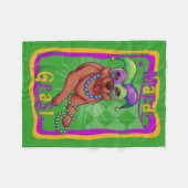 Karneval-Hund Fleecedecke (Vorderseite (Horizontal))