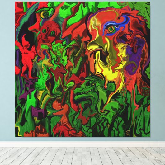 Karneval im Wald, Leinwanddruck (Insitu (Holzboden))