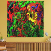 Karneval im Wald, Leinwanddruck (Insitu (Wohnzimmer))