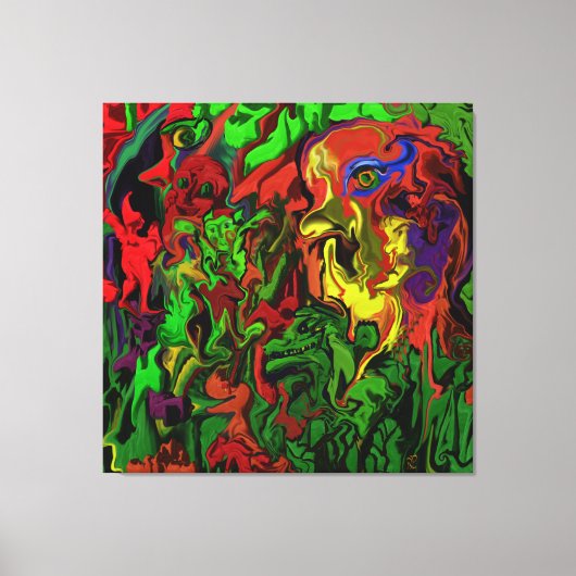 Karneval im Wald, Leinwanddruck (Vorderseite)