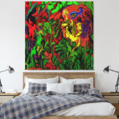 Karneval im Wald, Leinwanddruck (Insitu (Schlafzimmer))