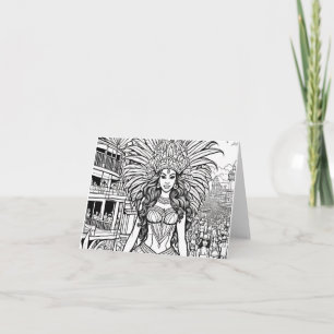 Karneval in Brasilien - farbige Blankenkarte