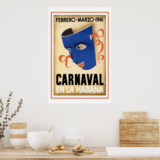 Karneval in Havanna Poster (Küche)