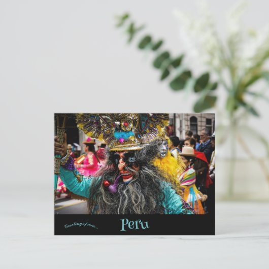 Karneval in Lima Peru Postkarte (Stehend Vorderseite)