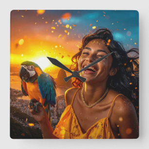 KARNEVAL IN RIO QUADRATISCHE WANDUHR