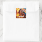 KARNEVAL IN RIO QUADRATISCHER AUFKLEBER (Tasche)