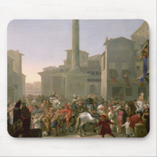 Karneval in Rom, c.1650-51 Mousepad