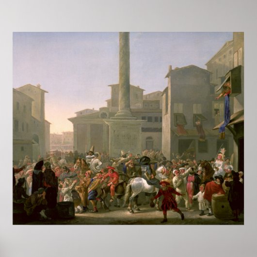 Karneval in Rom, c.1650-51 Poster (Vorne)