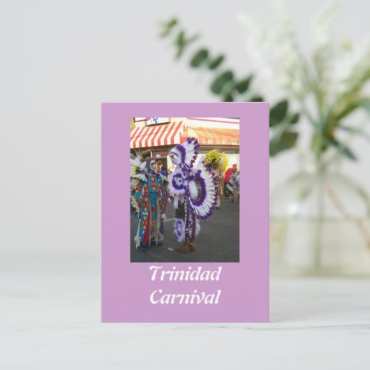 Karneval in Trinidad Postkarte (Stehend Vorderseite)