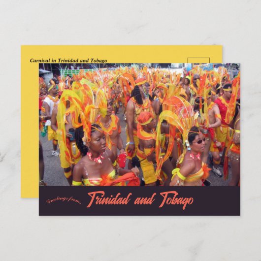 Karneval in Trinidad und Tobago Postkarte (Vorne/Hinten)