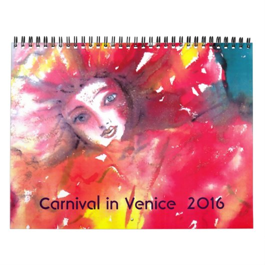 Karneval in Venedig 2016 /italienische Masquerade Kalender (Titelbild)