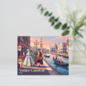 Karneval in Venedig, Italien Postkarte (Stehend Vorderseite)