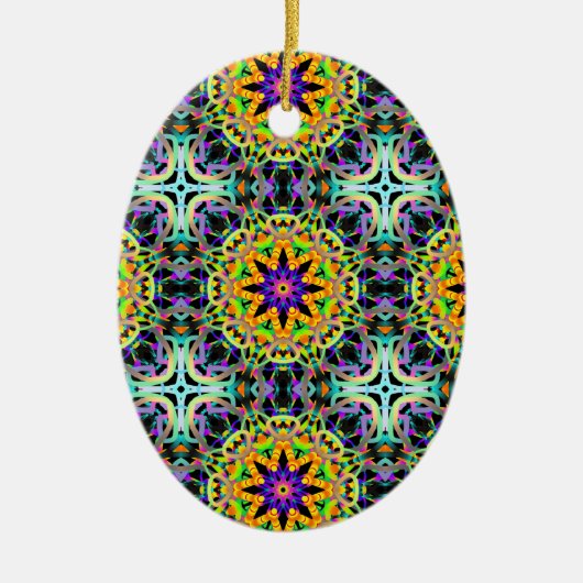 Karneval Kaleidoskop Keramik Ornament (Vorne)