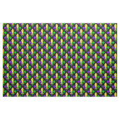 Karneval-Karnevals-Lilie auf Schwarzem Stoff (Fat Quarter (45,7 x 55,9 cm))