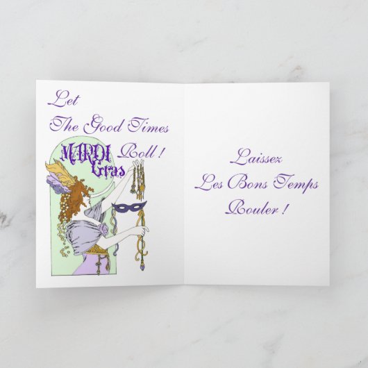 Karneval-Karte Karte (Innenseite)