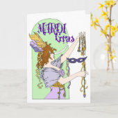 Karneval-Karte Karte (Gelbe Blume)