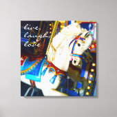 Karneval Karussell Pferd Foto Live Lächeln Liebe Leinwanddruck (Vorderseite)