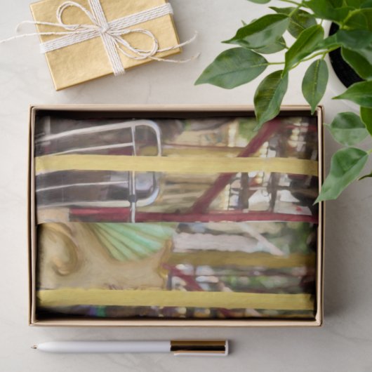 Karneval Karussell Pferde 20x30 Decoupage Seidenpapier (Geschenk)