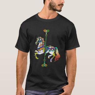 Karneval Karussell Pferdedesign T Shirt
