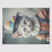 Karneval Katze Decoupage Seidenpapier (Vorderseite)