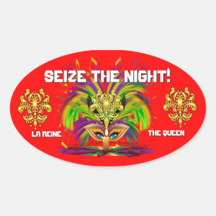 Karneval-Königin-Ansicht merkt bitte Ovaler Aufkleber