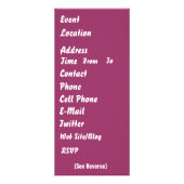 Karneval-Königin-Ansicht merkt bitte Werbekarte (Hinten)