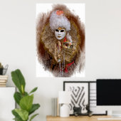 Karneval-Kostümportrait, Venedig Poster (Heimbüro)