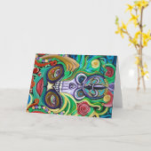 Karneval-Kunst-Gruß-Karte Karte (Gelbe Blume)