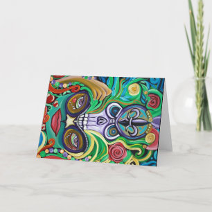 Karneval-Kunst-Gruß-Karte Karte
