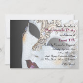 Karneval-laden venezianisches einladung (Rückseite)