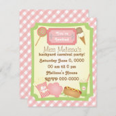 Karneval-Leckereien Einladung (Vorne/Hinten)