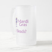 Karneval-lila Maske Mattglas Bierglas (Vorderseite Links)