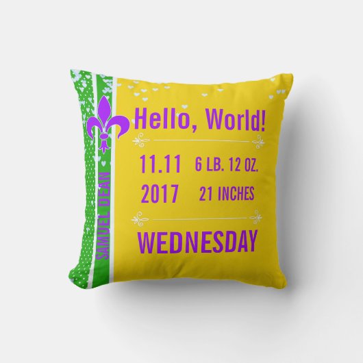 Karneval-Lilie NOLA Geburts-Notfall | Kissen (Vorderseite)