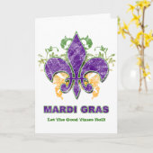 Karneval-Liliegrunge-Gruß-Karte Karte (Gelbe Blume)