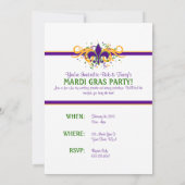 Karneval-Lilien-Einladung Einladung (Rückseite)