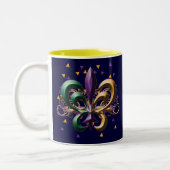 Karneval-Lilien-Entwurf Zweifarbige Tasse (Links)
