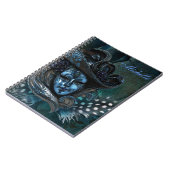 Karneval Mask Blue Damask Note Book Notizblock (Linke Seite)