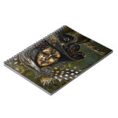 Karneval Mask Green Damask Note Book Notizblock (Linke Seite)