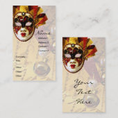 Karneval-Maske, Schauspieler u. Theater Visitenkarte (Vorne/Hinten)