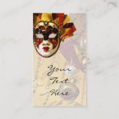 Karneval-Maske, Schauspieler u. Theater Visitenkarte (Rückseite)