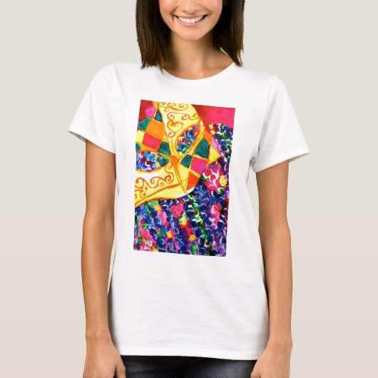 Karneval-Maske T-Shirt (Vorderseite)
