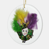 Karneval-Masken-Gold Keramik Ornament (Links)
