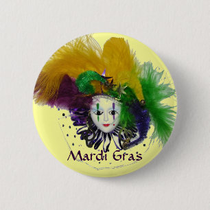 Karneval-Masken-Knopf Button